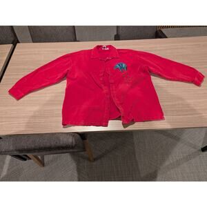 Vtg 90s WEK Southwestern Cotton Shirt Red XXL - Aztec Tribal Pattern Western